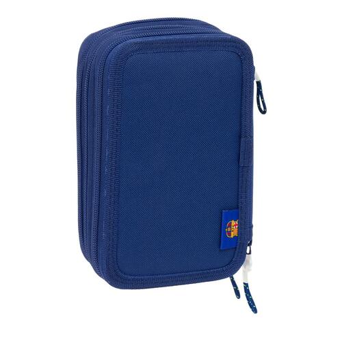 Tredobbelt Penalhus F.C. Barcelona Marineblå 12,5 x 19,5 x 5,5 cm 37 Dele