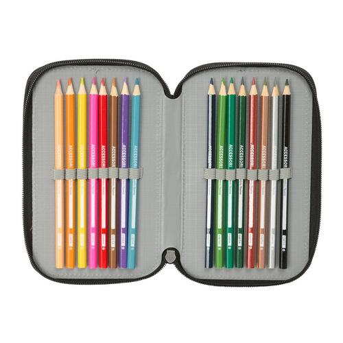 Tredobbelt Penalhus Safta Urban style Blå Grå 12,5 x 19,5 x 5,5 cm 37 Dele