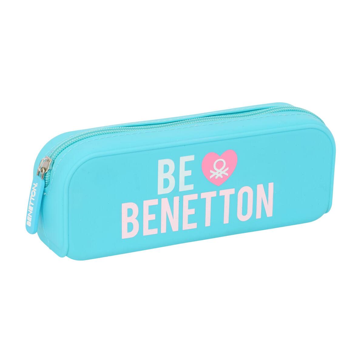 Benetton penalhus - Unique Pink, turkisblå, 18,5 × 7,5 × 5,5 cm