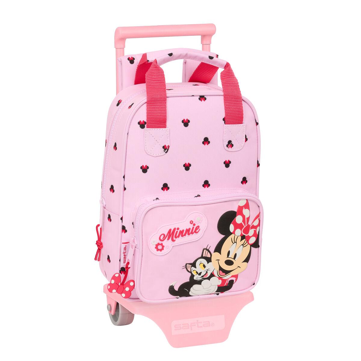 Minnie Mouse skolerygsæk med hjul - Naive Pink 20 × 28 × 8 cm billede