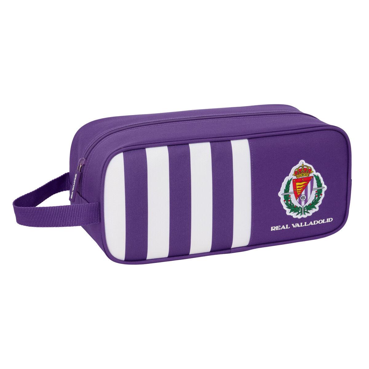 Rejseskotaske Real Valladolid C.F. - hvid/lilla, 34 × 15 × 14 cm
