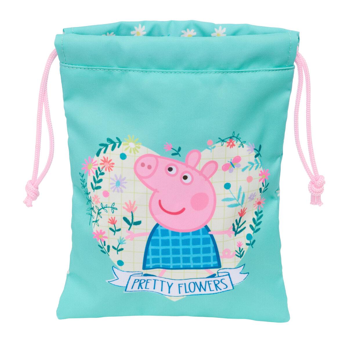 Peppa Pig madpose med tilbehør - Pretty Flowers, gul/mint