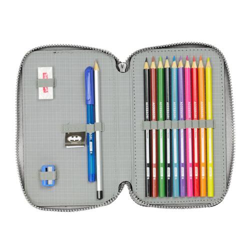 Dobbelt penalhus Batman Game over Sort 12.5 x 19.5 x 4 cm Dobbelt penalhus 29 Dele