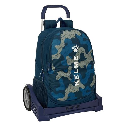 Skolerygsæk med Hjul Kelme Epic Marineblå 32 x 44 x 16 cm