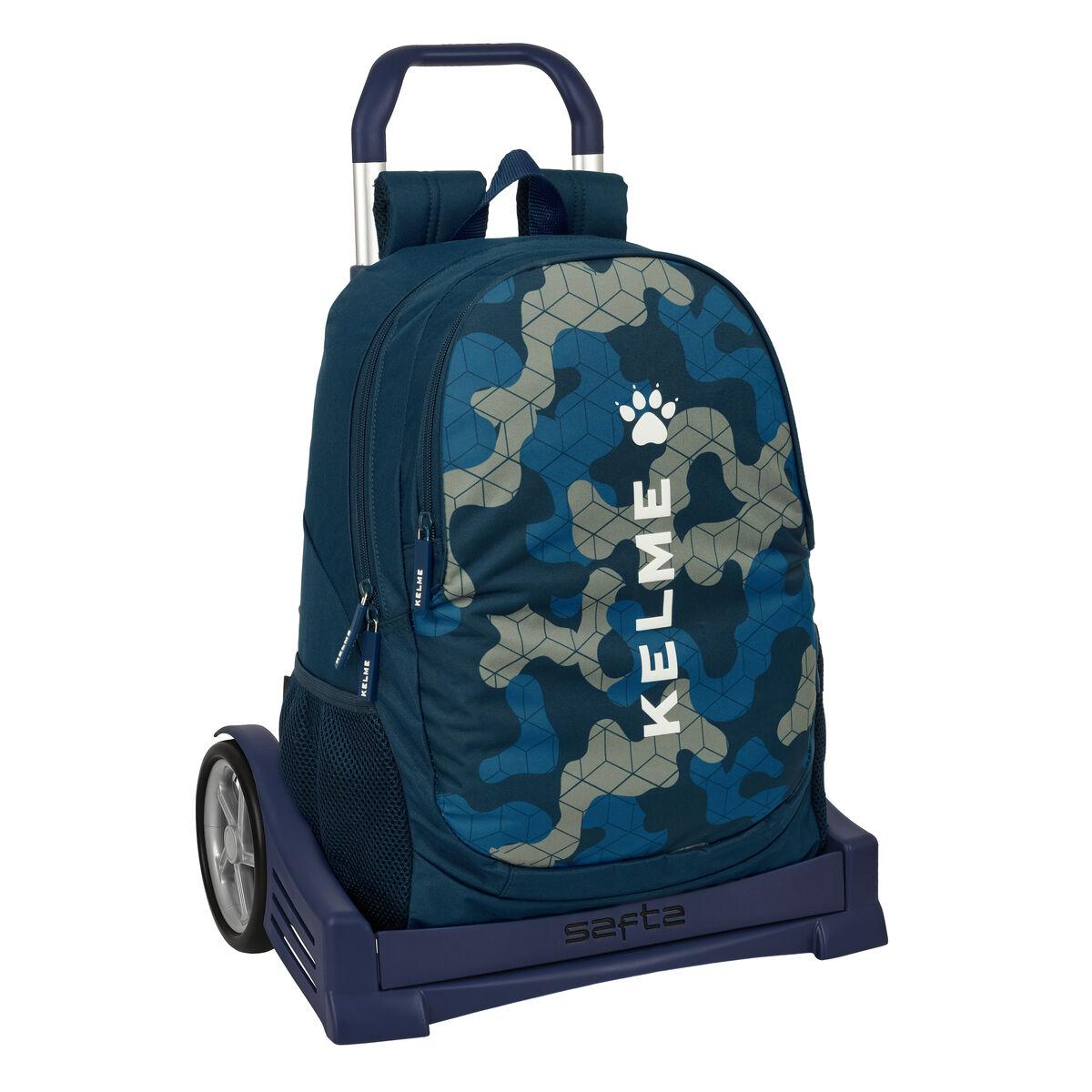 Skolerygsæk med Hjul Kelme Epic Marineblå 32 x 44 x 16 cm