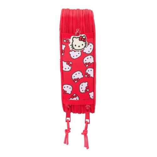 Tredobbelt Penalhus Hello Kitty Iconic Hvid Rød 12,5 x 19,5 x 5,5 cm 37 Dele