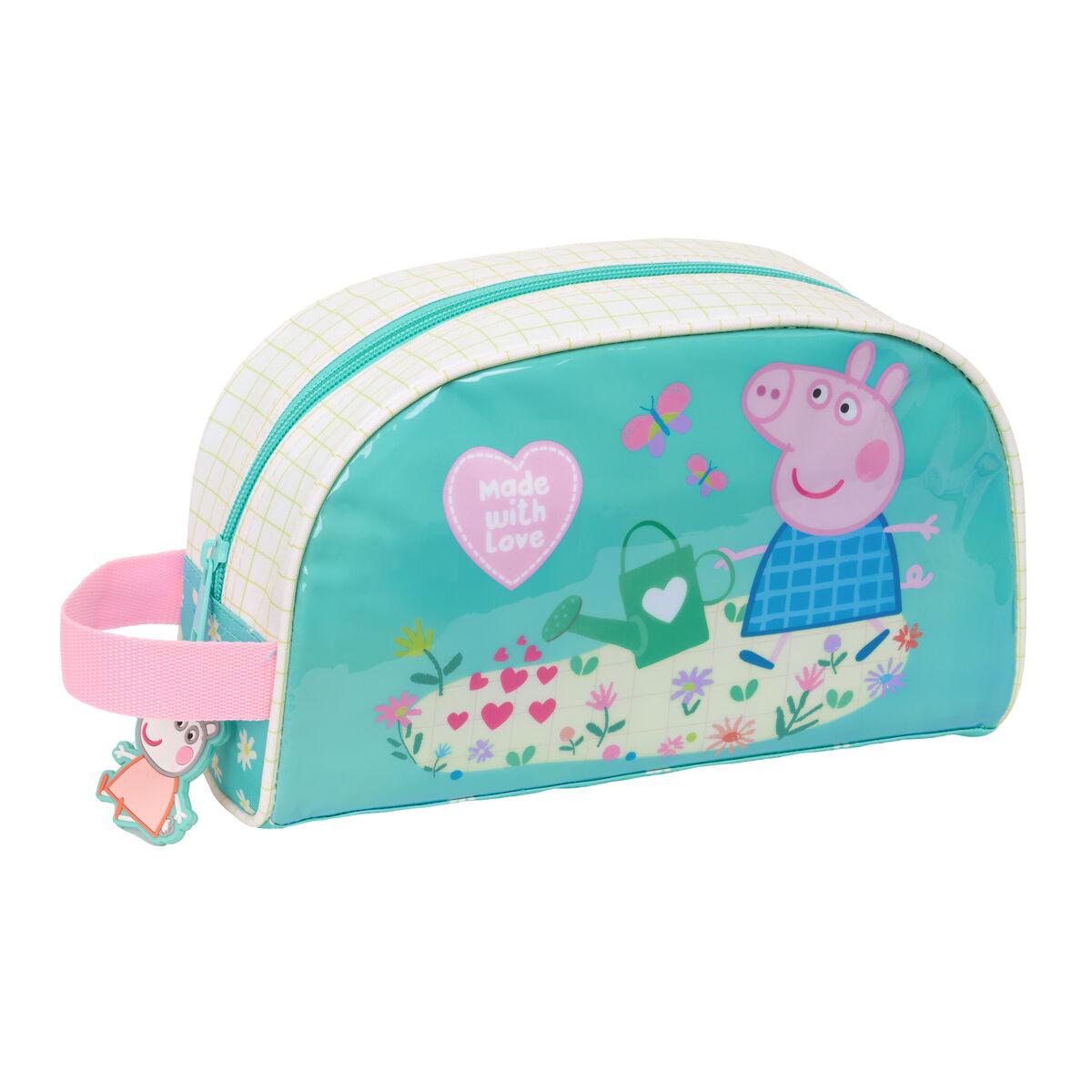 Peppa Pig rejsetoilettaske Pretty Flowers - gul/mint, 26 × 16 × 9 cm