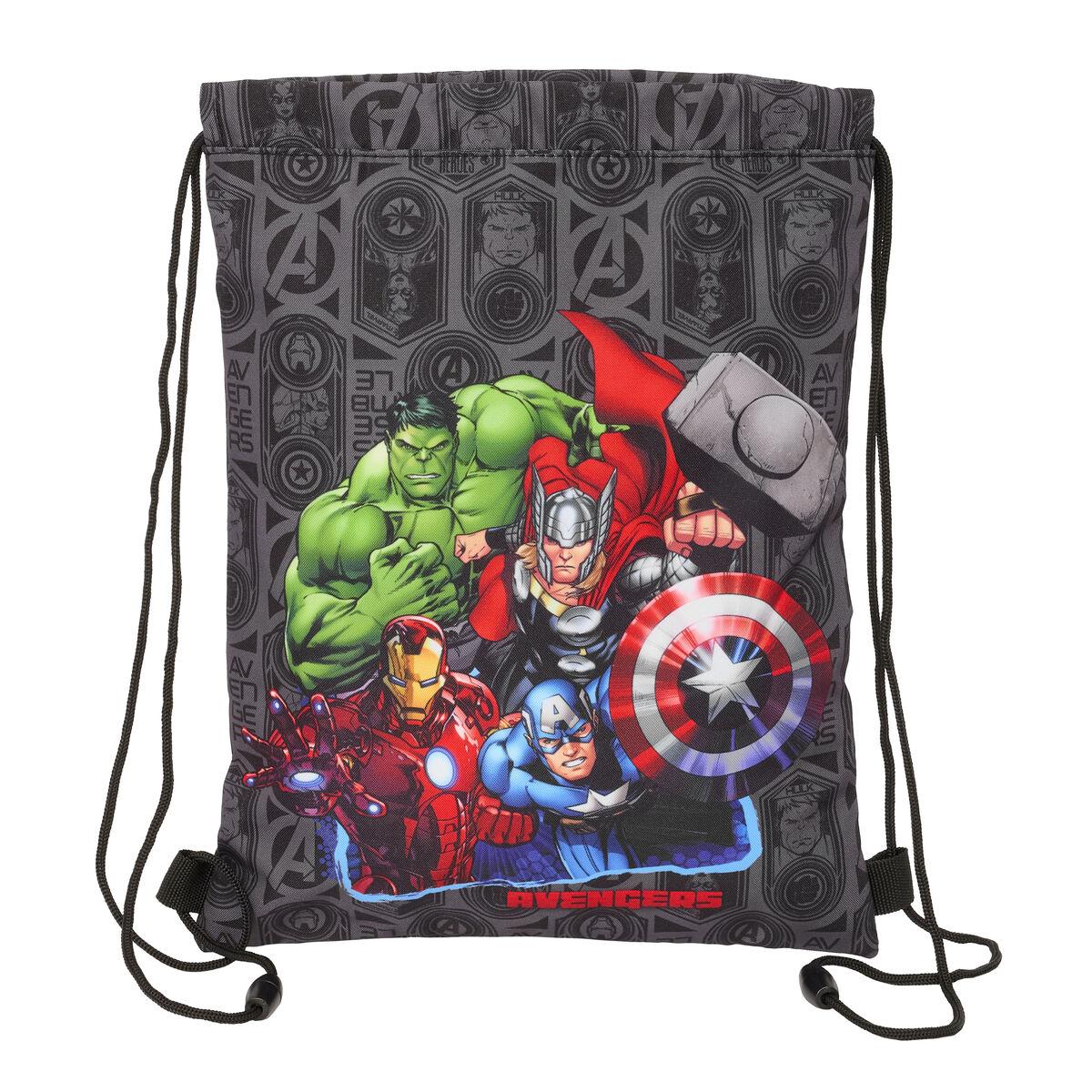 The Avengers gymsack med snore - sort, 26 × 34 cm