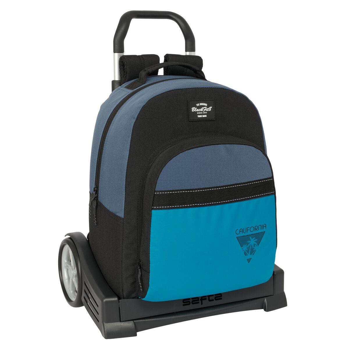 BlackFit8 skolerygsæk med hjul California, blå/sort 32 × 42 × 15 cm