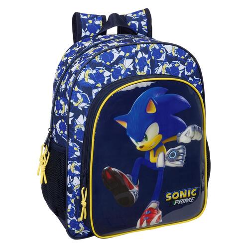 Skoletaske Sonic City Blå 32 x 38 x 12 cm