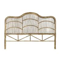 Sengegavl DKD Home Decor Hvid Natur 178 x 4 x 128 cm