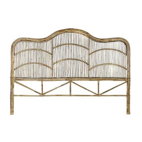 Sengegavl DKD Home Decor Hvid Natur 178 x 4 x 128 cm
