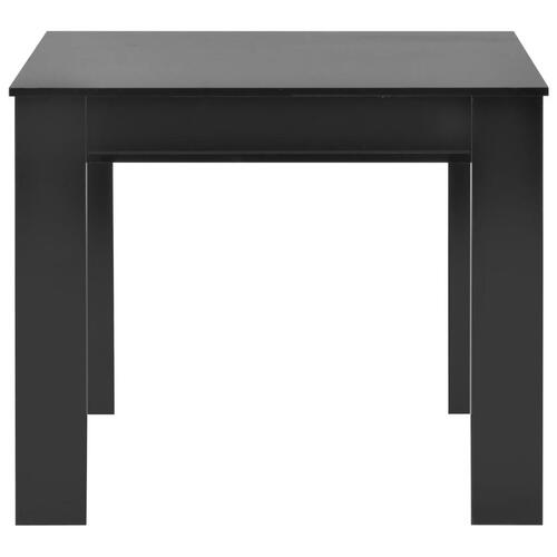 Udvideligt spisebord 175 x 90 x 75 cm sort højglans