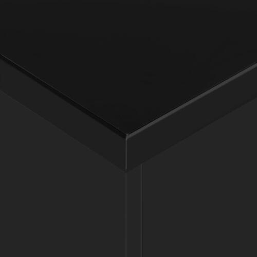 Udvideligt spisebord 175 x 90 x 75 cm sort højglans