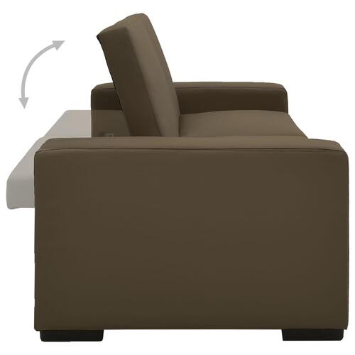 Sovesofa kunstlæder brun