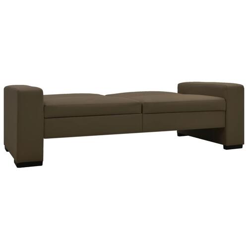 Sovesofa kunstlæder brun