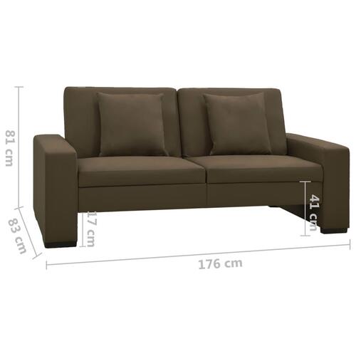 Sovesofa kunstlæder brun