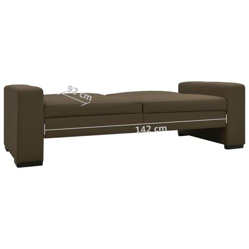 Sovesofa kunstlæder brun