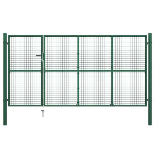 Havelåge 350 x 150 cm stål grøn