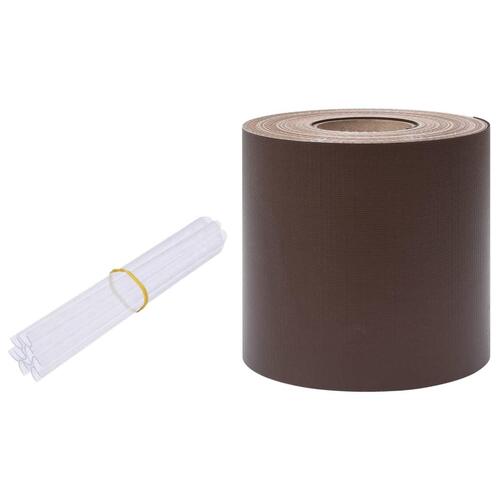Haveskærm 35x0,19 m PVC brun