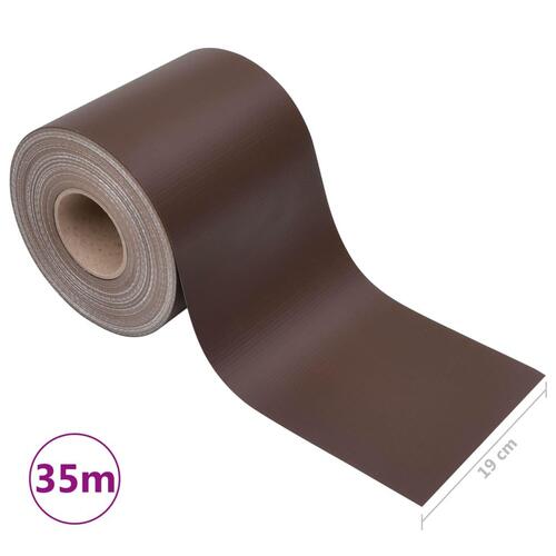 Haveskærm 35x0,19 m PVC brun