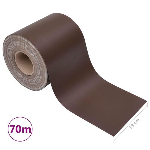Haveskærm 70x0,19 m PVC brun