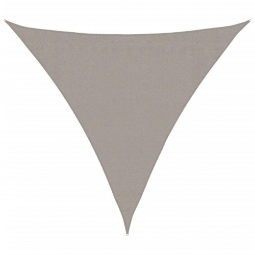 Solsejl trekantet 3,6 × 3,6 × 3,6 m - HDPE 160 g/m², lysegrå
