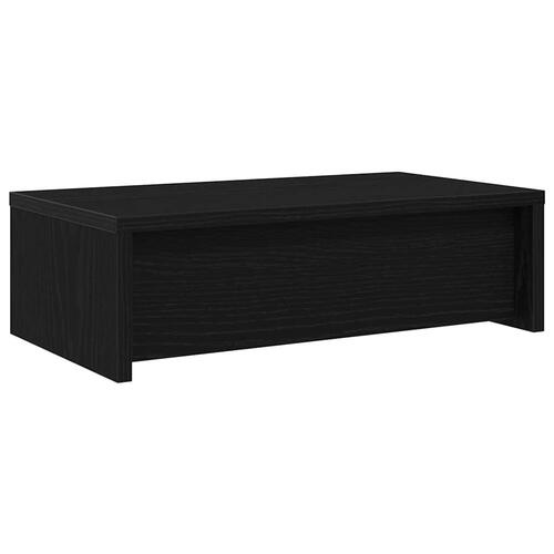 Skærmholder med skuffer 50x27x15 cm konstrueret træ sort eg
