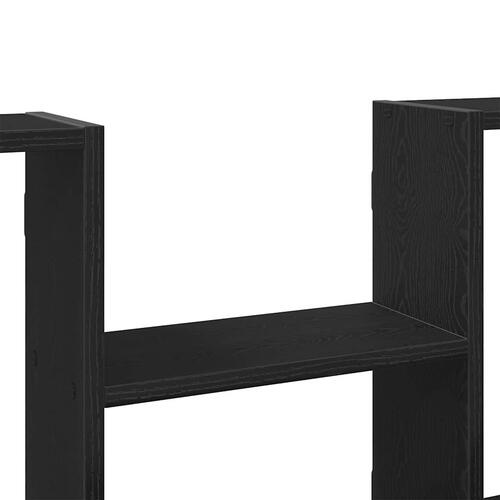 Vægreol 99x15x60 cm konstrueret træ sort egetræsfarve