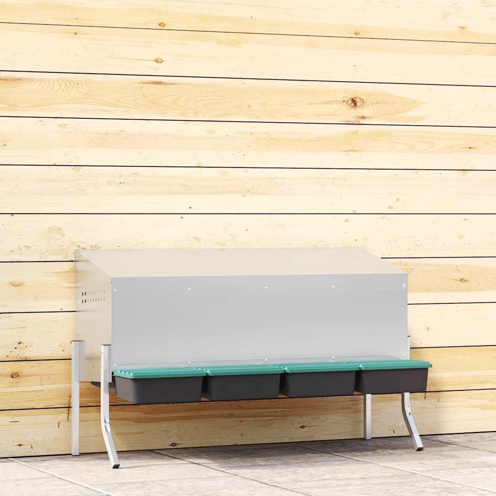 Redekasse til høns med 4 rum og ben galvaniseret stål