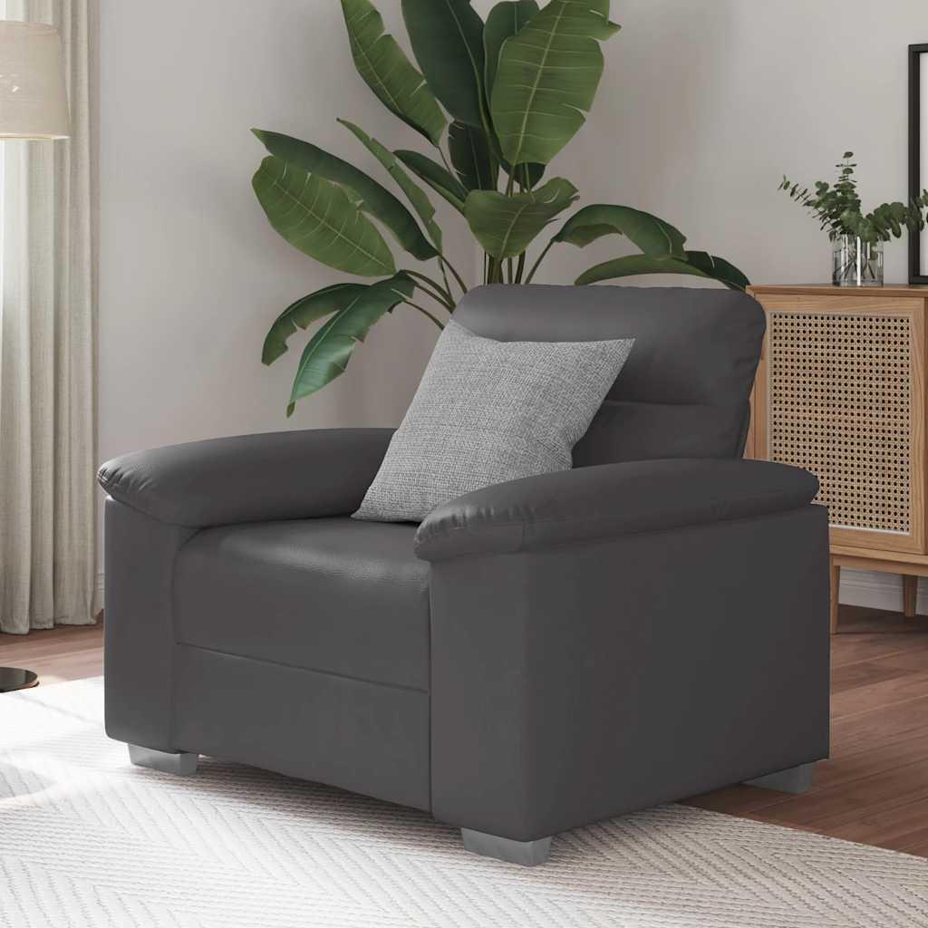 Lænestol Kunstlæder - 60 cm / Grå