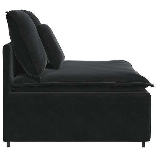 Modulopbygget sofacentermodul med hynder 100 cm sort
