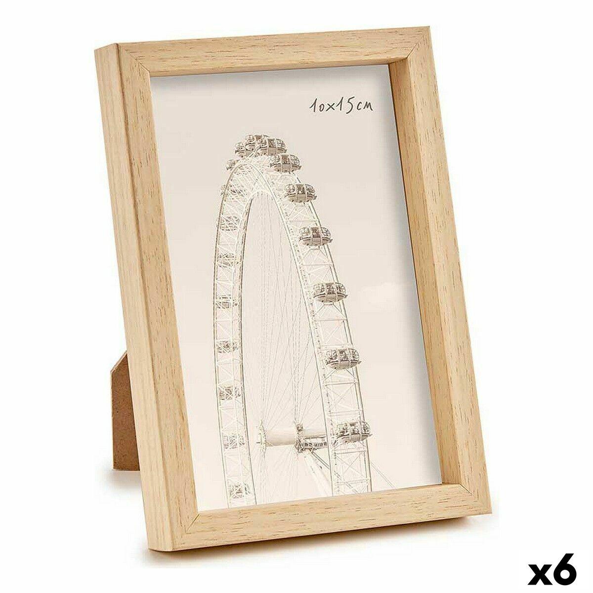 Fotoramme 10x15 cm - brun natur, plastik (6 stk.)
