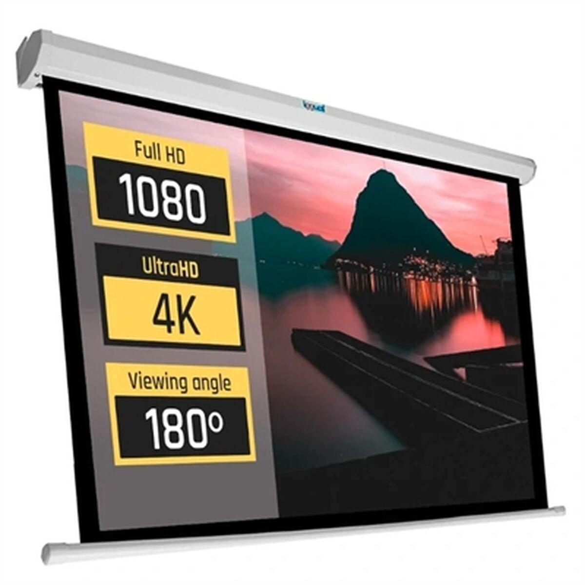 Projektorlærred iggual - elektrisk 180 x 180 cm