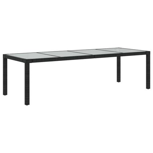 Udendørs spisebordssæt 9 dele med hynder polyrattan sort