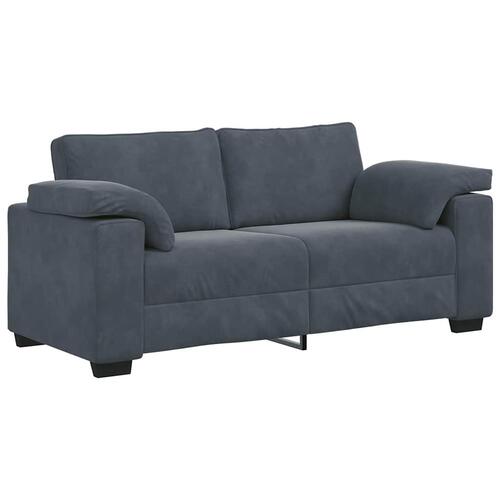 Elskovssofa 140 cm fløjl mørkegrå