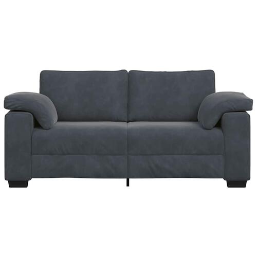 Elskovssofa 140 cm fløjl mørkegrå