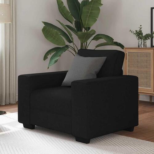 Lænestol 60 cm stof sort