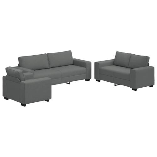 3 personers sofa med hynder stof mørkegrå