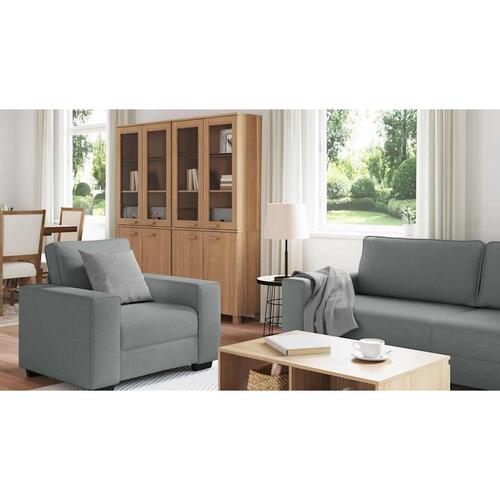 3 personers sofa med hynder stof mørkegrå