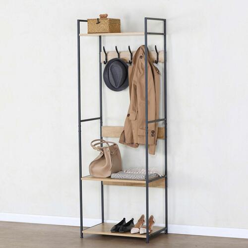 Stativ med Hylde Max Home Stål Melamin spånplade Minimalistisk 60 x 175 x 40 cm