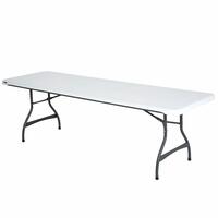 Sammenklappeligt bord Lifetime Hvid 244 x 74 x 76 cm