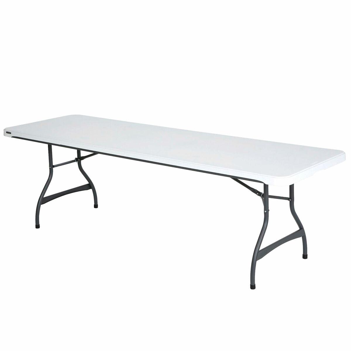 Sammenklappeligt bord Lifetime Hvid 244 x 74 x 76 cm