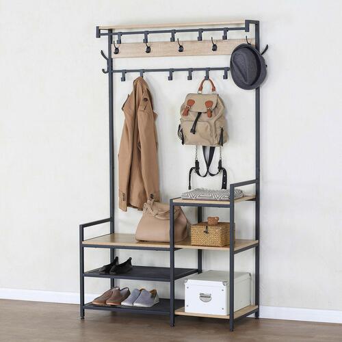 Stativ med Hylde Max Home Stål Melamin spånplade Minimalistisk 102 x 180 x 40 cm