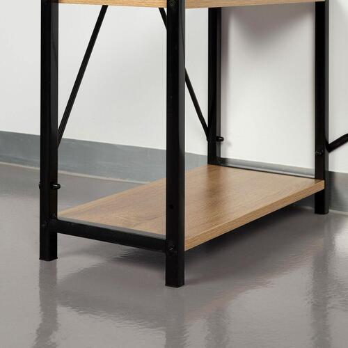 Skrivebord med hylde Max Home Stål Melamin spånplade 120 x 12 x 64 cm