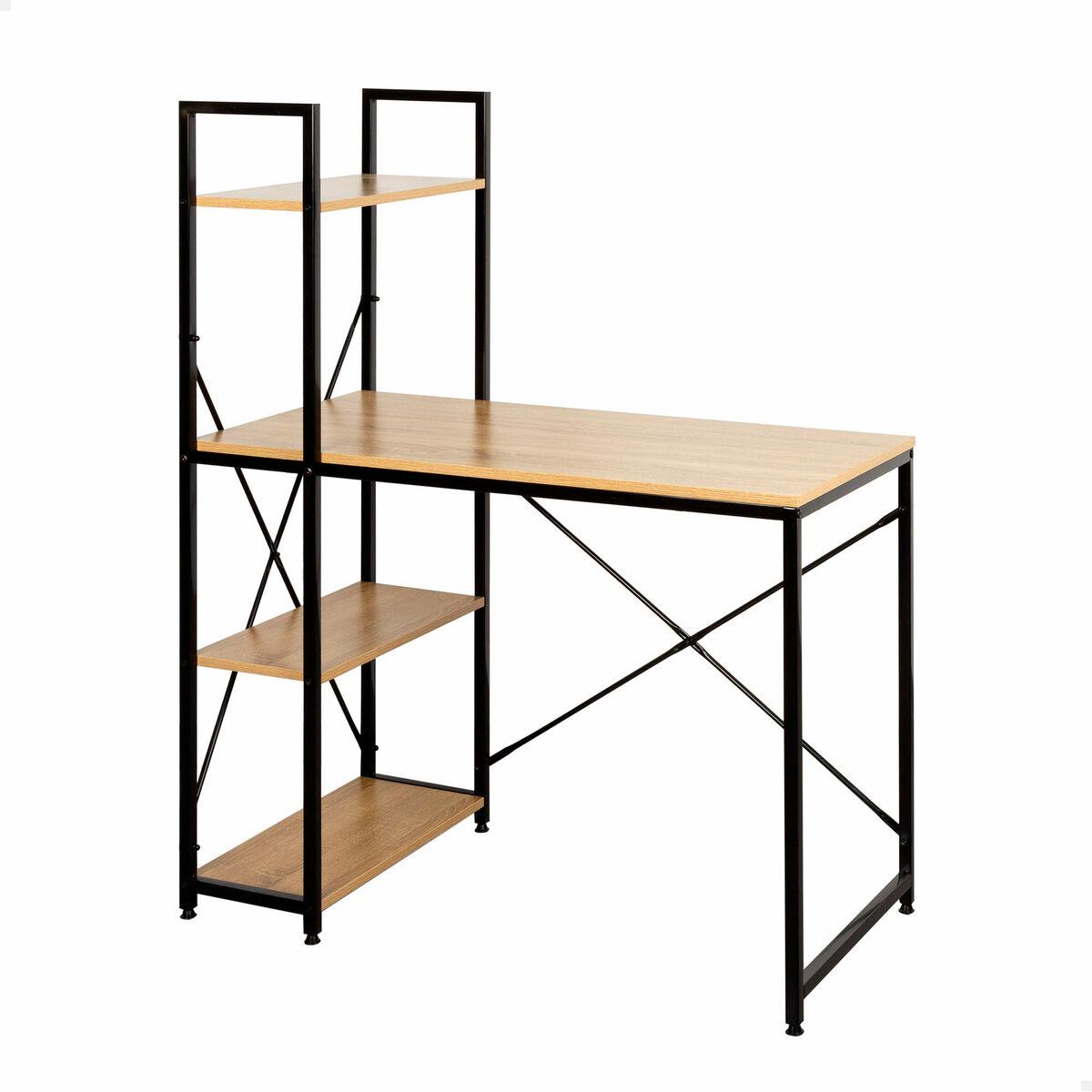 Skrivebord med hylde Max Home Stål Melamin spånplade 100 x 120 x 52 cm