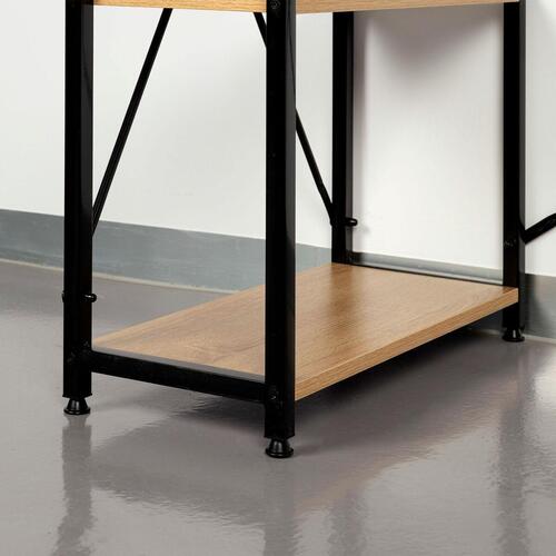 Skrivebord med hylde Max Home Stål Melamin spånplade 100 x 120 x 52 cm