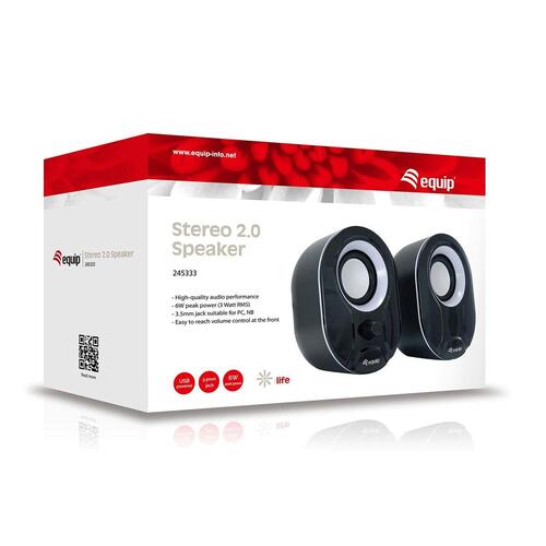 PC-højttalere Equip 245333 Sort Sort/Hvid 3 W