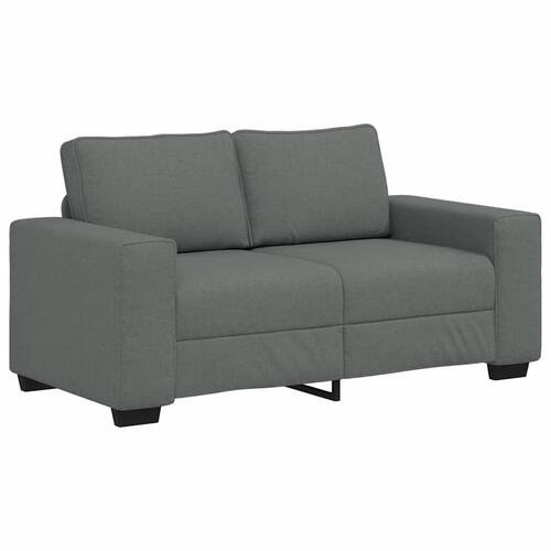 2 personers sofa med hynder stof mørkegrå