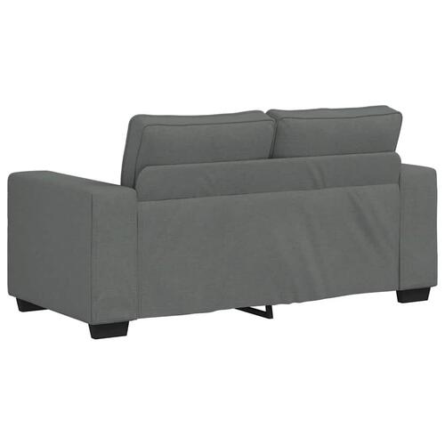 2 personers sofa med hynder stof mørkegrå